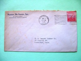 USA 1941 Cover Worcester To Worcester - Army Navy Cannon - Cartas & Documentos