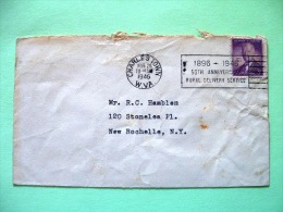 USA 1946 Cover Charlestown To New Rochelle - Aniv Rural Delivery Service Slogan - Alfred Smith - Briefe U. Dokumente