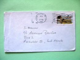 USA 1992 Cover Long Island To Ascension Island - First American Crossing From Asia - Lettres & Documents