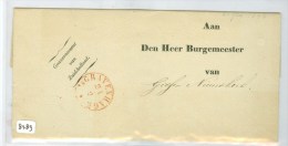 BRIEFOMSLAG ZONDER JAARTAL Van DEN HAAG Aan De BURGEMEESTER Te GIESSEN NIEUWKERK (8289) - ...-1852 Préphilatélie