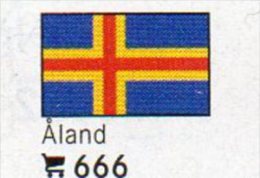 6 Stamps+flags-Sticker Äland In Farbe Set 7€ Kennzeichnung Von Alben+Karte LINDNER #666 In Finnland Flag Of Isle Finland - Sonstige & Ohne Zuordnung