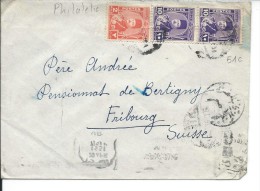 ENVELOPPE: Marcophilie & Philatélie De Deirout  Egypte à Fribourg Suisse - Storia Postale