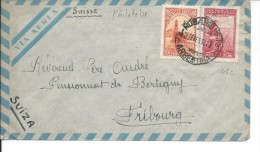 ENVELOPPE: Marcophilie & Philatélie De Rosario Argentine à Fribourg Suisse - Briefe U. Dokumente