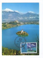 JUGOSLAVIJA SLOVENIJA  MK MAXIMUM CARD 1986 BLED 50.LET PRVE AVTOM.TELEF.MREŽNE SKUPINE V JUGOSLAVIJI - Maximumkarten