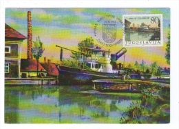 JUGOSLAVIJA MK MC MAXIMUM CARD 1987 TITOV VRBAS   SHIP BOAT - Maximumkaarten