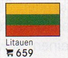 6 Stamps+ Flags-Sticker Litauen Farbe Set 7€ Zur Kennzeichnung Von Alben+ Karten LINDNER #659 Flag Of LIETUVA - Autres & Non Classés