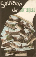 Souvenir De Chatelineau Multivues (15) Couleur 1906 Plis Coin Inf. Droit!!! Voir Scan. - Châtelet
