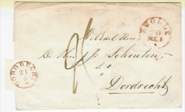 ZWOLLE 20 MEI  Naar DORDRECHT Zonder Inhoud - Envelop Achteraan Gesloten   Perfect! - ...-1852 Prephilately