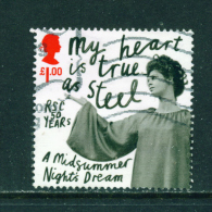 GREAT BRITAIN - 2011  Shakespeare  £1  Used As Scan - Gebruikt