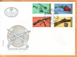 Yugoslavia 1979 Y FDC Museum Exhibits Old Weapons Mi No 1780-83 Postmark  26.03.1979. - FDC