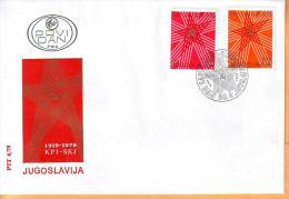 Yugoslavia 1979 Y FDC Communists Unions Anniversaries Mi No 1784-85 Postmark  20.04.1979. - FDC