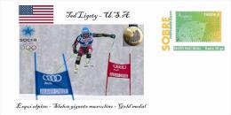 Spain 2014 - XXII Olimpics Winter Games Sochi 2014 Gold Medals Special Prepaid Cover - Ted Ligety - Inverno 2014: Sotchi