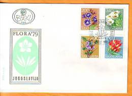 Yugoslavia 1979 Y FDC Flora Alpine Plants Mi No 1789-92 Postmark  25.05.1979. - FDC