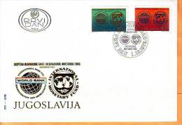 Yugoslavia 1979 Y FDC Bank For Restoration And Development Emblem Mi No 1802-03 Postmark Beograd 01.10.1979. - FDC