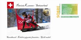 Spain 2014 - XXII Olimpics Winter Games Sochi 2014 Gold Medals Special Prepaid Cover - Patrizia Kummer - Winter 2014: Sotschi