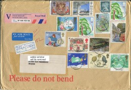 Very Fine Cover  Registered To Belgium Mixed Franking - Luftpost & Aerogramme