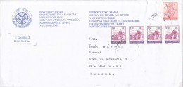 CHURCH, ST GEORGE AND THE DRAGON, STAMPS ON COVER, 1996, YOUGOSLAVIA - Lettres & Documents