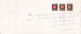 CANADIAN FLAG, STAMPS ON FRAGMENT, 1999, CANADA - Storia Postale