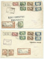 1925 Deux Enveloppes Premier Vol Budapest Szeged Et Retour - Storia Postale
