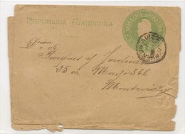ARGENTINA - 1897 FAJA POSTAL De BUENOS AIRES A MONTEVIDEO - Enteros Postales