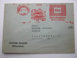 WESERMÜNDE, Firmenbrief Mit Freistempel 1943 - Bremervörde