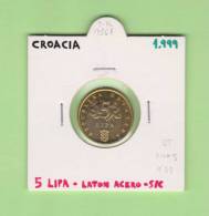 CROACIA  5 LIPA 1.999  LATON ACERO  KM#5      SC/UNC     T-DL-7561 - Croacia