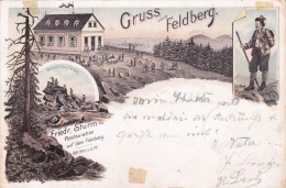 Feldberg I.Taunus, Brunhildenfels, Restauration Sturm,Altkönig,  Lithographie - Taunus