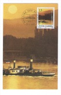 YUGOSLAVIA JUGOSLAVIJA MC MK MAXIMUM CARD 1991 PODONAVSKE REGIJE DANUBE REGION SHIP BOAT - Maximumkaarten