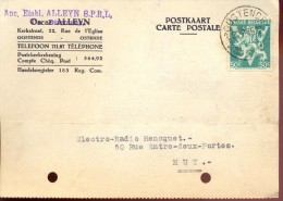 Briefkaart Carte Lettre - Pub Reclame Alleyn - Oostende 1945 - Postkarten 1934-1951