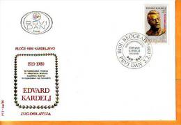 Yugoslavia 1980 Y FDC Famous Persons Edvard Kardelj Kardeljevo Mi No 1820 Postmark Beograd 02.02.1980. - FDC