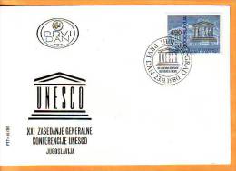 Yugoslavia 1980 Y FDC  UNESCO Conference Mi No 1853 Postmark Beograd 23.09.1980. - FDC