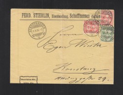 Brief 1906 Schaffhausen Nach Konstanz - Storia Postale
