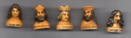 Série Complète 5 Fèves BUSTE ROI VANDAMME Louis XIII & Louis XIV, Charlemagne, St-louis, Clovis - Historia