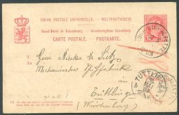 LUXEMBOURG TO GERMANY Postal Stationery 1896? VERY NICE - Stamped Stationery