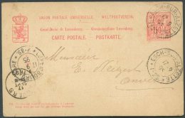 LUXEMBOURG TO BELGIUM Postal Stationery 1895 VF - Ganzsachen