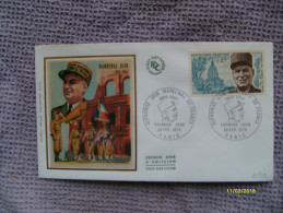 28 Fev1970 Busta Primo Giorno Annullo Speciale PARIS  First Day Cover Alphonse Juin Marechal De France - Covers & Documents