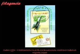 USADOS. CUBA. 1994-10 I EXPOSICIÓN FILATÉLICA HISPANO-CUBANA. HOJA BLOQUE - Used Stamps