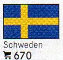 6 Stamps + Flags-Sticker Schweden In Farbe Set 7€ Zur Kennzeichnung Von Alben Und Karten LINDNER #670 Flag Of SVERIGE - Sonstige & Ohne Zuordnung