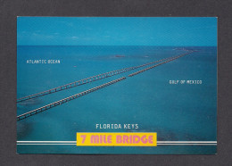 FLORIDA - KEY WEST - 7 MILE BRIDGE SHOWING BOTH THE OLD AND NEW BRIDGES CONNECTING MARATON TO KEY WEST BY J.BETSCH - Key West & The Keys