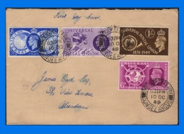 GB 1949-0002, 75th Anniv Of UPU FDC Broughty Ferry Cancel - ....-1951 Pre-Elizabeth II