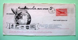 USA 1946 FDC Cover Plane Los Angeles To San Pedro - Earth Globe - Briefe U. Dokumente