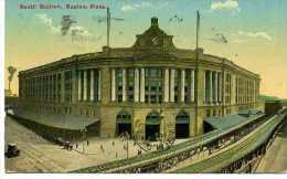 Boston  South Station And Elevated  1913  Mailed To Canada - Boston