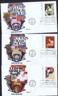 Scott 1531, N1534 And 1536 3 Fleetwood FDCs UPU Centennial - 1971-1980