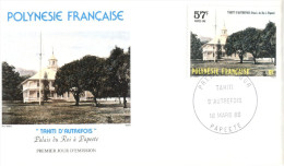 (838) French Polynesia FDC Cover - 1985 - Edifice Religieux - FDC