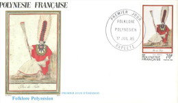 (838) French Polynesia FDC Cover - 1985 - Folklore - FDC