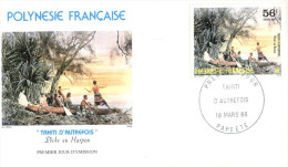 (838) French Polynesia FDC Cover - 1986 - Tahiti D'Autrefois - FDC