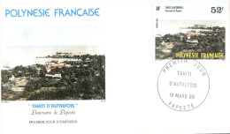 (838) French Polynesia FDC Cover - 1986 - Tahiti D´Autrefois - FDC