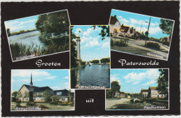 Paterswolde - Hoofdweg, Gemeentehuis, Vriezenveen, Raadhuislaan En Paterwoldsemeer - Holland/Nederland  (2 Scans) - Other & Unclassified