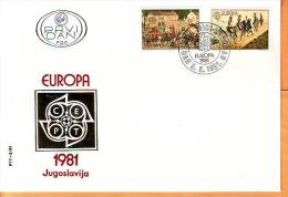 Yugoslavia 1981 Y FDC Europa Cept Folklore  Mi No 1883-84 Postmark Beograd  05.05.1981. - FDC