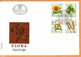 Yugoslavia 1981 Y FDC Flora Plants  Mi No 1887-90 Postmark Beograd  28.05.1981. - FDC